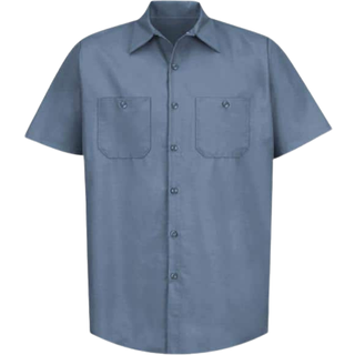 Red Kap Herre Industrial Work Shirt Regular Fit Kort?rmet Postman Blue X-Large h?j