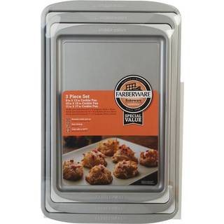 Farberware Bakeware Nonstick Cookie Baking Sheets 3-Piece Set Gray