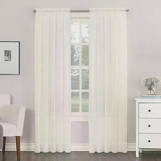 Nr. 918 53566 Emily Sheer Voile Rod Pocket Curtain Panel 59 """" X 54 """" Eggshell