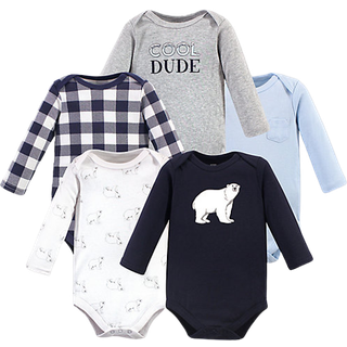 Hudson baby unisex baby bomuld langærmet bodysuits isbjørn 3-6 måneder os