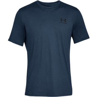 Under Armour Sportstyle Left Chest S/S Funktionsshirt Herrer størrelse S - Regular farve blå