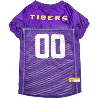 Kæledyrs første NCAA College LSU Tigers Mesh Jersey for Dogs & Cats X-Small. Licenseret hundetrøje med dit foretrukne fodbold/basketball college