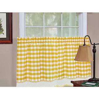 Achim bctr36yl12 58 x 36 i buffalo check vindue gardin tier par gult gul