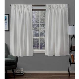 Eksklusivt hjem Sateen Twill Woven Room Darkering Blackout Pinch Pleat/Hidden Tab Top Curtain Panel Pair 63 """" L?ngde espresso