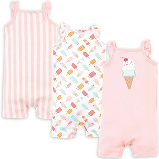 Hudson Baby Unisex Cotton Rompers Ice Cream 0-3 m?neder