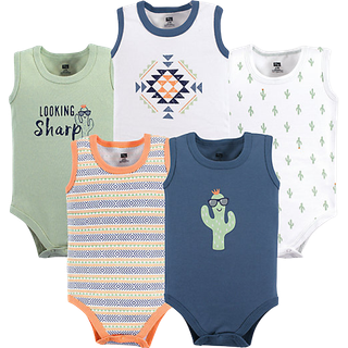 Hudson Baby Unisex Baby Bomuld ?rmel?se Bodysuits Cactus 12-18 m?neder