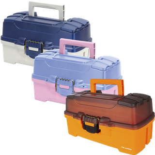 Plano 2-Tray Tackle Box, pink/blue
