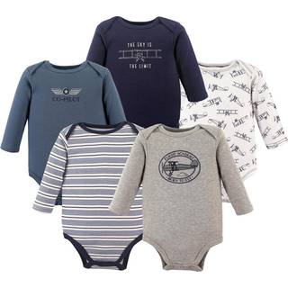 Hudson baby unisex baby bomuld langærmet bodysuits luftfart 9-12 måneder os