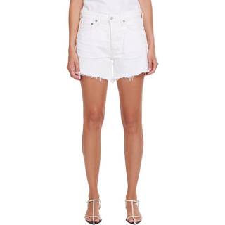 Agolde Parker mid-rise denim shorts - white - XL