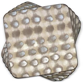 Pimpernel Pure Collection Coasters | S?t af 6 | Cork backed Board | Varme- og pletbestandig | Drinks Coaster til bordpladsbeskyttelse | M?ler 4 x