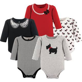 Hudson baby unisex baby bomuld langærmet bodysuits scottie hund 0-3 måneder os