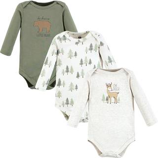 Hudson Baby Baby Girls Cotton Longærme bodysuits og småbarn t-shirt Set Forest Deer 3-Pack 6-9 måneder os