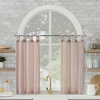 Archaeo Washed Bomuld Small Window Twist Tab Cafegardiner 52"""" x 36"""" Rose Quartz