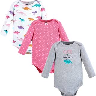 Hudson Baby Baby Girls Cotton Longærme bodysuits og småbarn T-shirt Set Cuteasaurus 3-Pack 9-12 måneder os