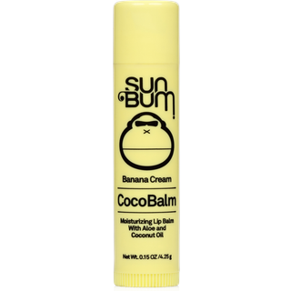 Sun Bum Banana Cream Cocobalm | Hydrating læbebalsam med aloe | Hypoallergenisk parabenfri silikone gratis | 0,15 oz pind