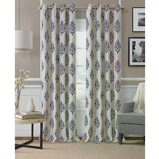 Elrene Home Fashions Navara Medallion Room-Darking Window Curtain Single Panel 52 """" X 84 """" (1 panel) Gr?