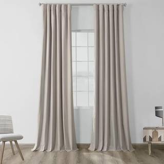 HPD Half Pris Drapes Bomuld True Blackout Gardiner 108 tommer Langt fast termisk isoleret vinduesbehandling Gardin 50 x 108 (1 panel) PRCT-BO09B-