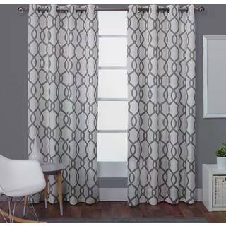 Eksklusive hjemmegardiner Eksklusivt hjem Kochi Light Filtrering Linned Blend Grommet Top Curtain Panel Pair 54x108 Dove Gray 2 Count