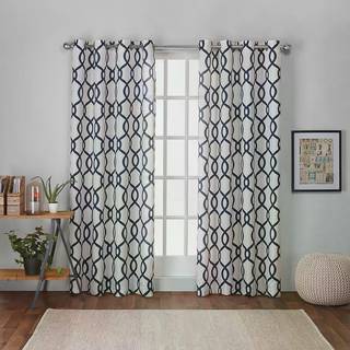 Eksklusivt hjemgardiner Eksklusivt hjem Kochi Light Filtrering Linned Blend Grommet Top Curtain Panel Pair 54x84 SEAFOAM 2 T?lling