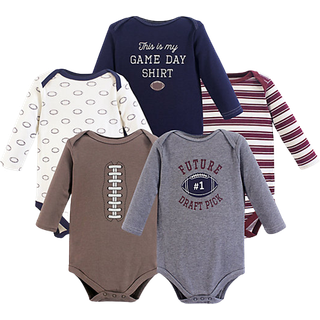 Hudson baby unisex baby bomuld lang?rmet bodysuits fodbold 3-6 m?neder os