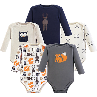 Hudson baby unisex baby bomuld lang?rmet bodysuits skov 0-3 m?neder os