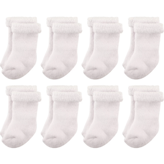 Hudson Baby Unisex Cotton Rich Newborn and Terry Socks White Terry 6-12 m?neder os