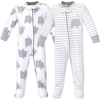 Hudson Baby Baby Boys Fleece Sleep and Play Footie Elephants 6-9 m?neder os