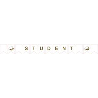 Banner Student 3 meter - Guldmetallic