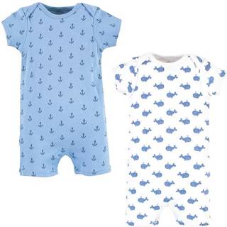 Hudson Baby Unisex Baby Cotton Rompers Royal Safari 2-Pack 0-3 m?neder