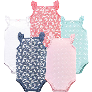 Hudson baby unisex baby bomulds ?rmel?se bodysuits grundl?ggende dot blomster 6-9 m?neder