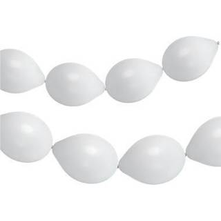Link Balloner for Guirlander 8 stk. (Mat Kokosnød Hvid, 33cm)