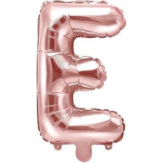 1 stk. Folieballon Bogstav E rose guld 35 cm – Perfekt til festlig dekoration
