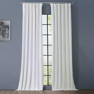 HPD Half Pris Drapes Bomuld True Blackout Gardiner 96 tommer Lang fast termisk isoleret vinduesbehandling Gardin 50 x 96 (1 panel) PRCT-BO08B-96