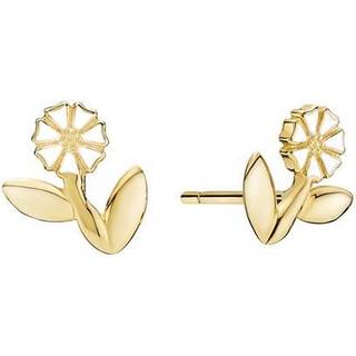 Lund Copenhagen marguerit ørestik - forgyldt/hvid - 9095051-4-M