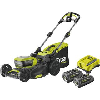 Ryobi RY36LMX46A-240 Batteridrevet plæneklipper med 2 stk. 4,0Ah batteri og lader