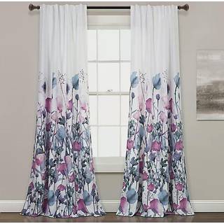 Frodig indretning zuri flora lys filtreringsvindue gardin panel par 84 """" l x 52 """" w lilla