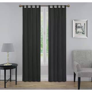 Par til at g? Montana Moderne dekorative faneblad Topvindue Gardiner til sovev?relse eller stue (2 paneler) 30 x 63 Indigo