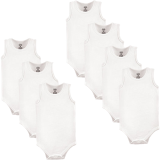 Luvable venner unisex baby bomuld ?rmel?se bodysuits hvide 0-3 m?neder