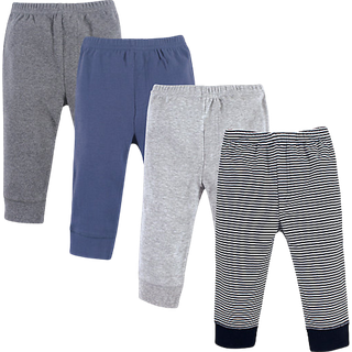 Luvable venner unisex baby bomuldsbukser sort stribe 4-pakke 12-18 m?neder