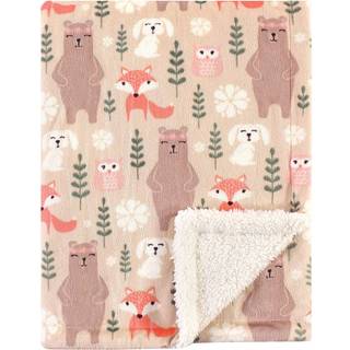 Hudson Baby Unisex Baby Plush Mink og Sherpa Blanket Girl Forest One St?rrelse
