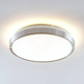 Lindby LED-loftlampe Emelie, Ø 35 cm, aluminiumsfarvet, metal