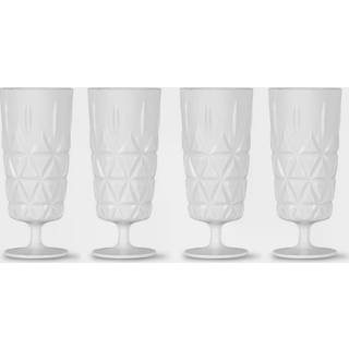 Sagaform Picnic Glas Høje 4 Pak Hvid One Size