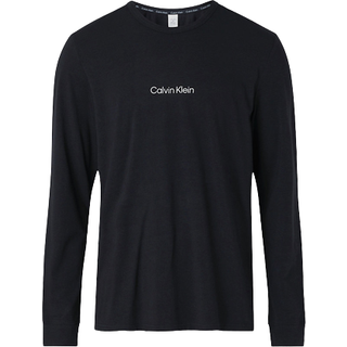 Calvin Klein Underwear Herren Longsleeve schwarz Jersey-Baumwolle unifarben