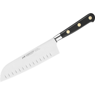Ideal Santokukniv fra Lion Sabatier - Stål/Sort farve - Rustfrit stål/POM