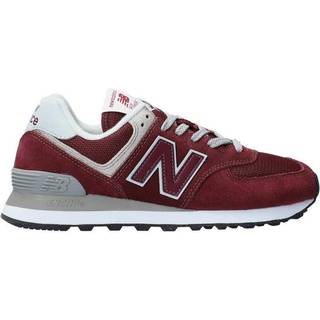 New Balance Kvinder 574 Core i Rød/Hvid Suede/Mesh, Størrelse 37.5