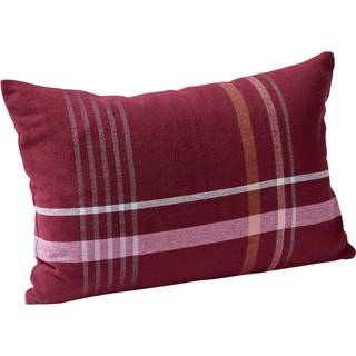 Hübsch Quadrum Woven bomuldspude 40x60 cm Rødbrun-lyserød