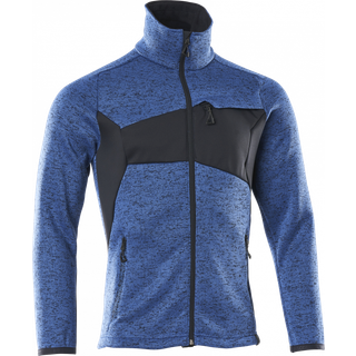 MASCOT ACCELERATE striktrøje med lynlås, azurblå/mørk marine - XS