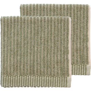 Södahl Organic håndklæde melange olive 2 stk. 40x60 cm