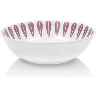 Lotus Deep Plate | White, Dark Blue