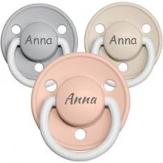 Bibs Colour, Str. 1 (0-6 Mdr.) , Rund - Latex, Sutter Med Navn, 8-pak